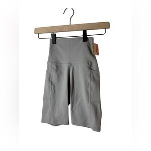 Free People Movement Grey Smoke High Rise Bike Shorts XS